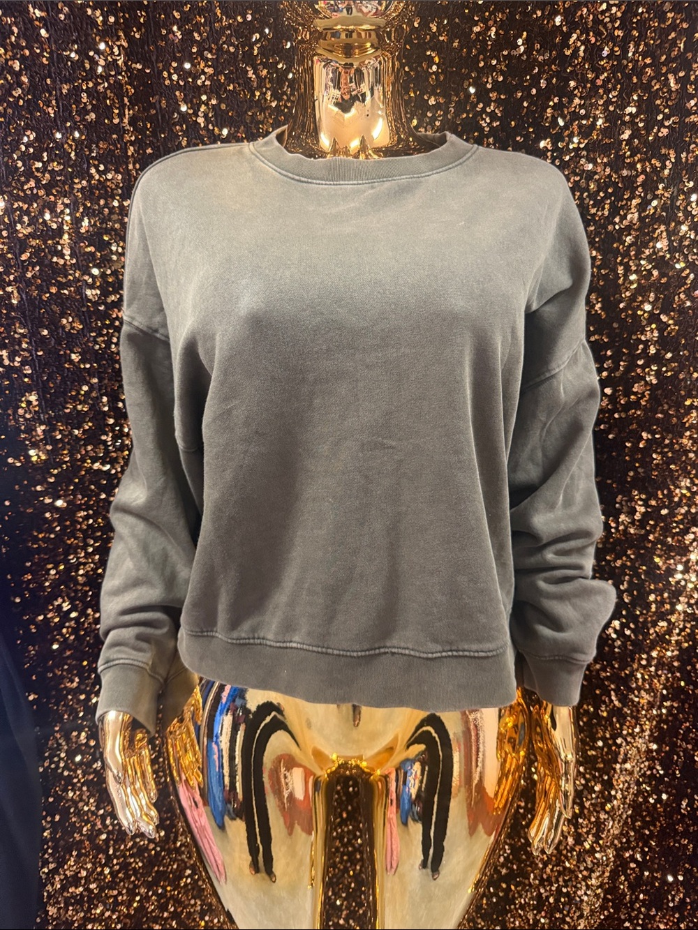 GAP Washed Charcoal Crewneck Sweatshirt